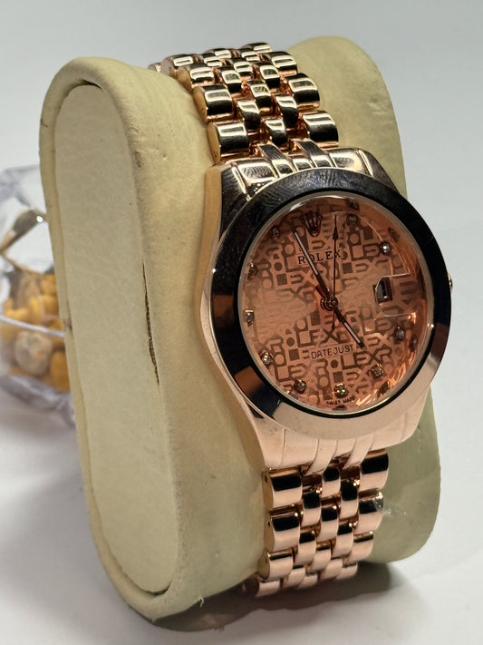 Luxury Rose Gold Date Watch