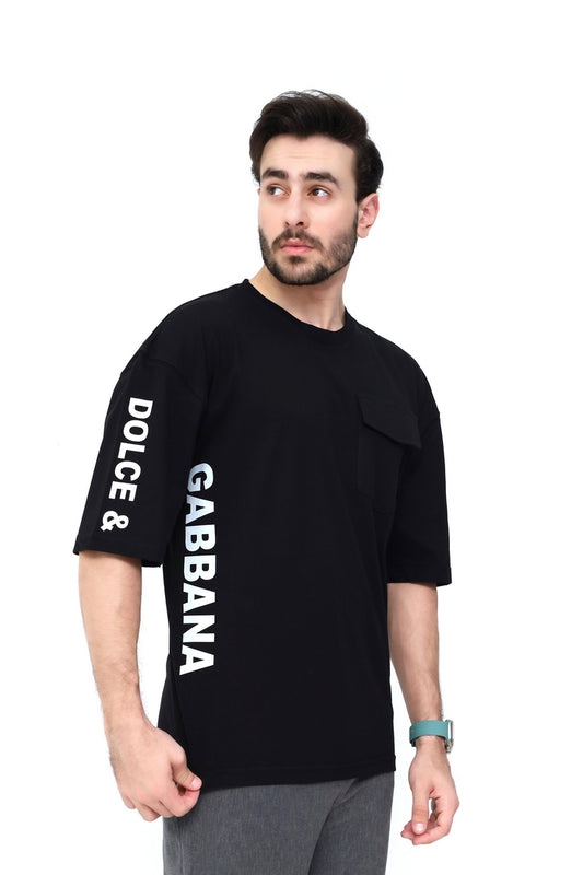 Dolce & Gabbana Elite Drop Shoulder Black Shirt with 1-Year Warranty