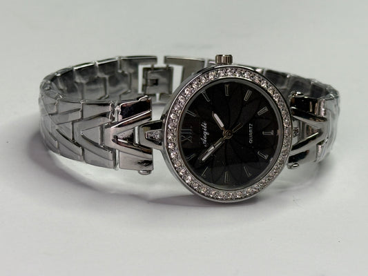 Elegant Silver Crystal Women's Watch